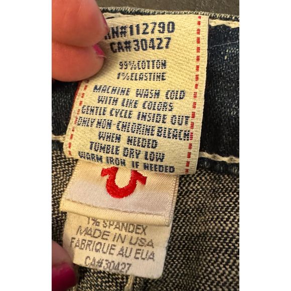 True Religion Disco Billy Big T Jeans with Crystals - Sz 29 - Picture 15 of 15